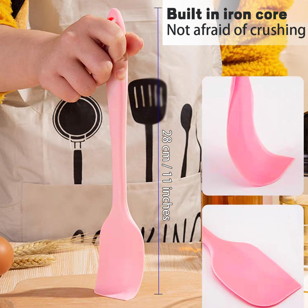 COLOGO spatula highlighting seamless design suitable for non-stick tasks