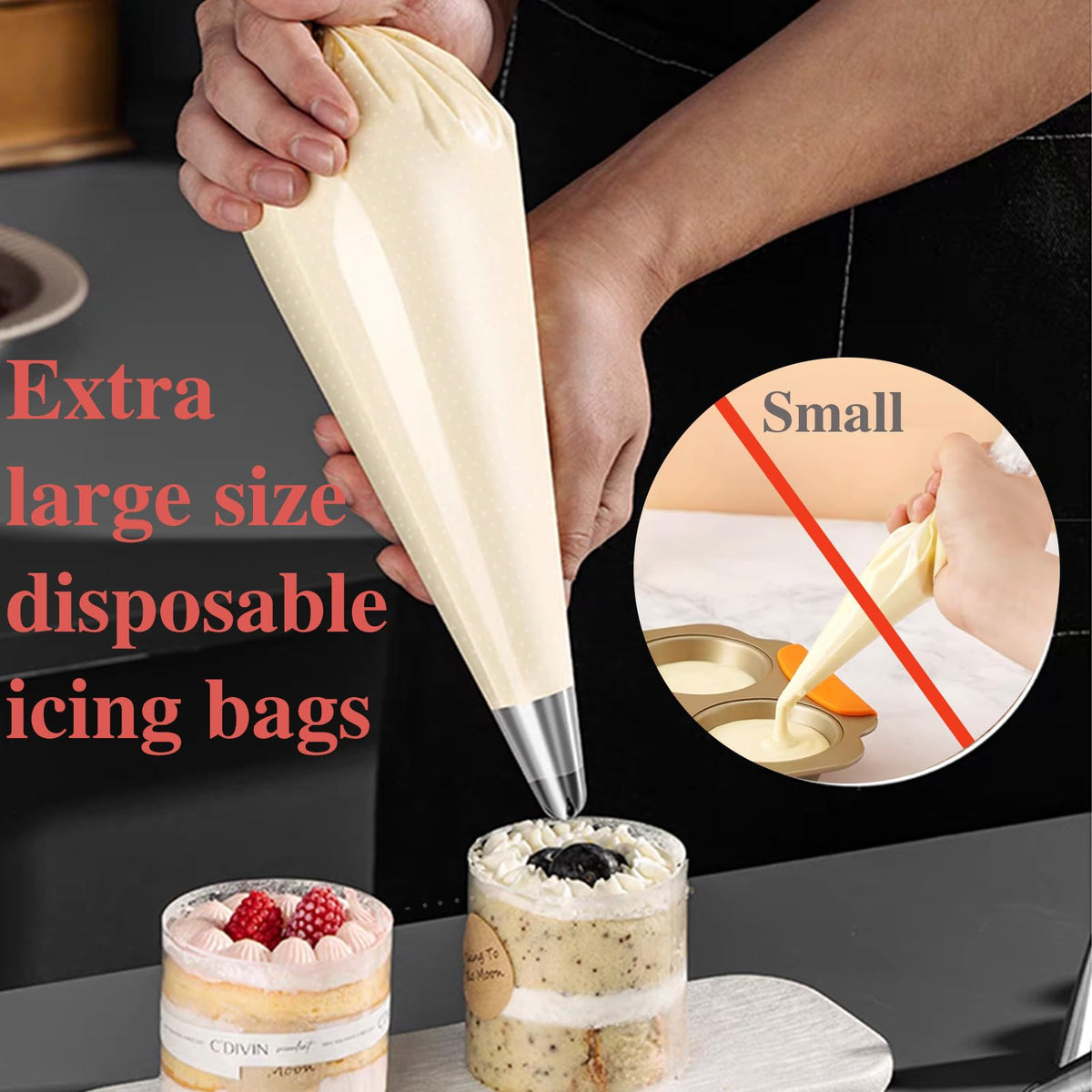 Thickened COLOGO bags resist bursting under pressure for smoother icing control