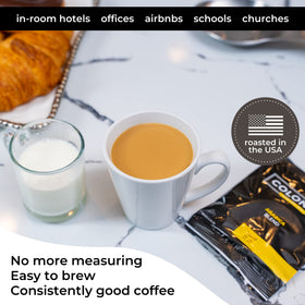Colonial Coffee Roasters made in the USA and roasted for consistency.