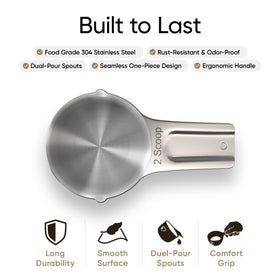 Color Up 2 Scoop seamless one-piece design prevents food buildup