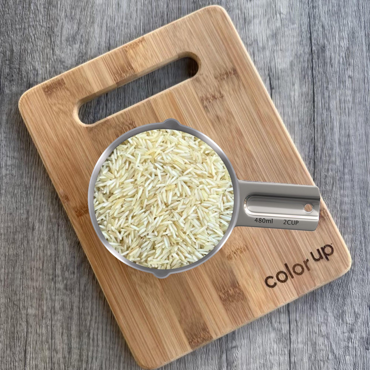 Color Up 2 Cup Measuring Cup dual spouts for mess-free transfers