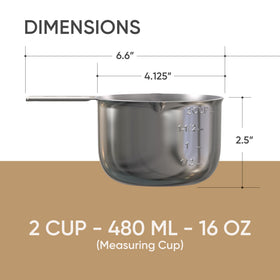Color Up 2 Cup Measuring Cup flat base prevents tipping during pouring