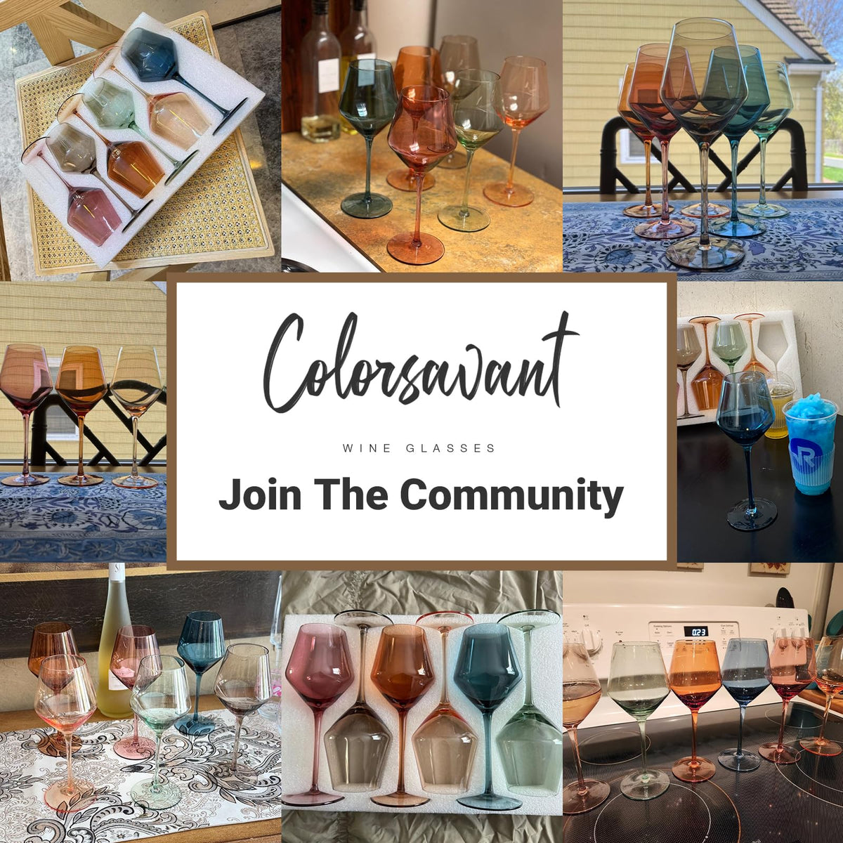 Colorsavant durable delicate wine glasses balance sturdiness with elegance.