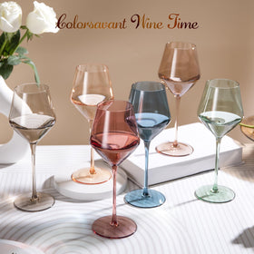 Colorsavant tall unique design preserves temperature and showcases wine.