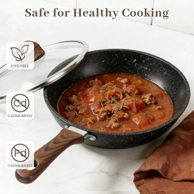 Colourcoco easy clean nonstick surface resists baked on grease.