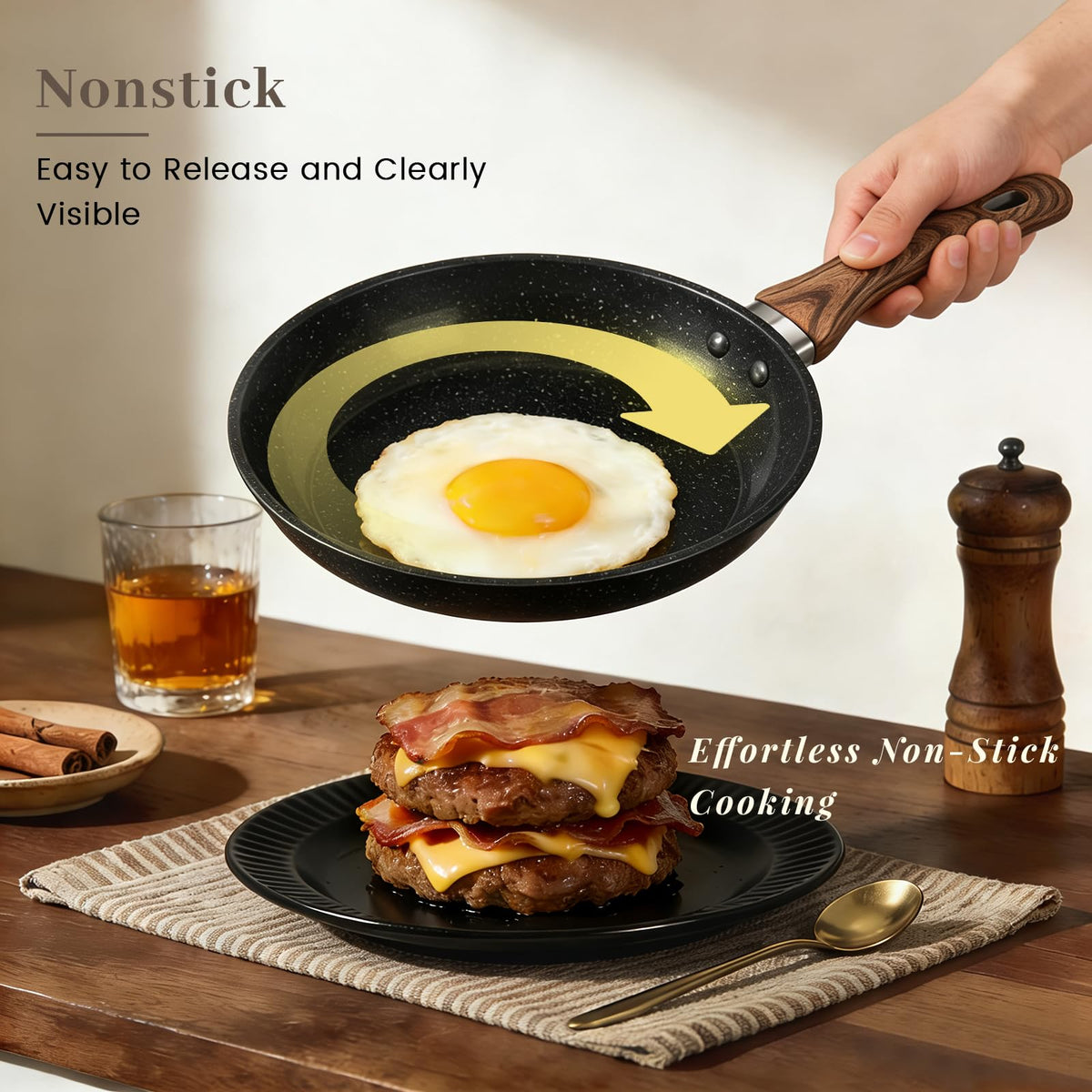 Colourcoco 12 inch frying pan, ideal for larger meals and one pan dinners.