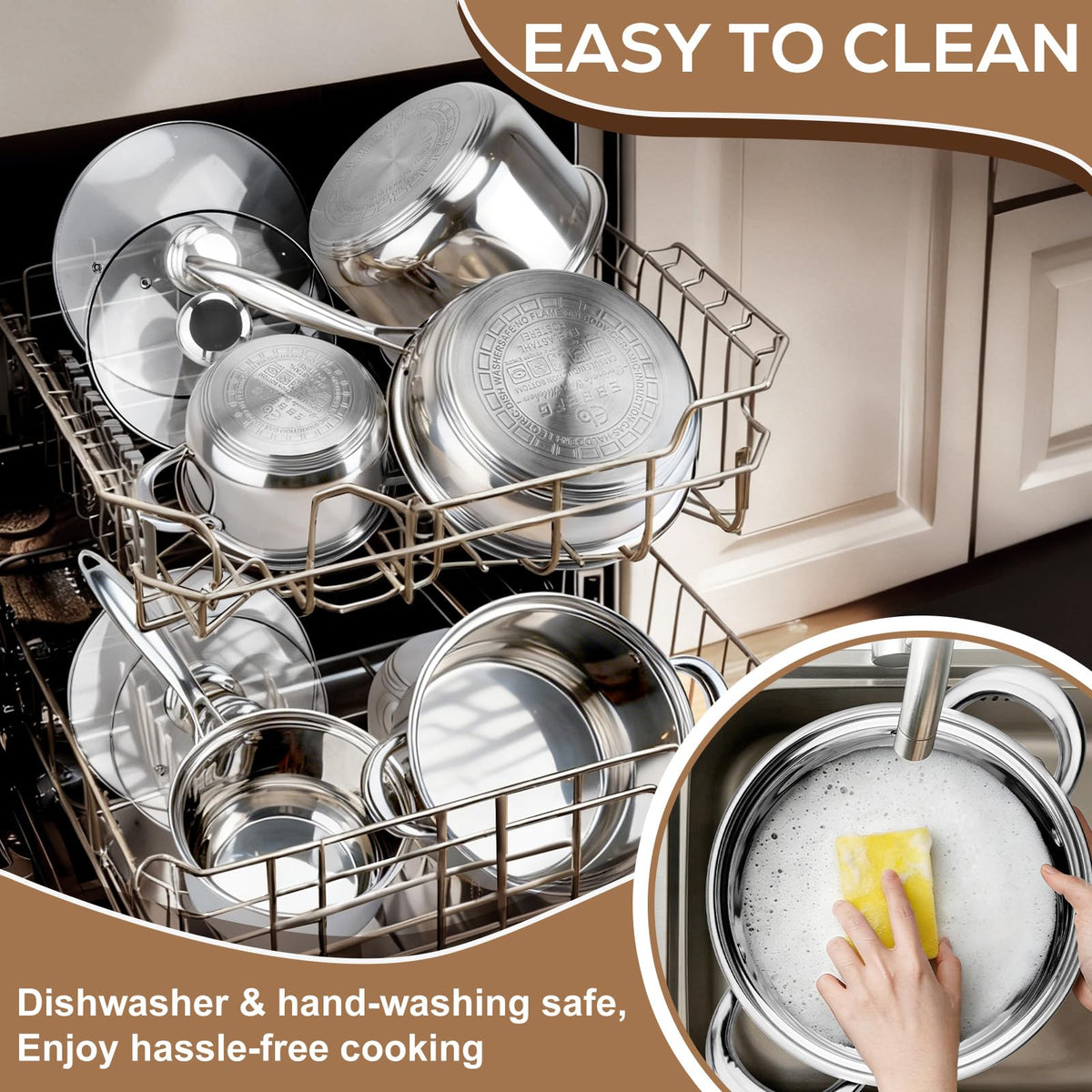 Colourcoco nonstick interior closeup highlights easy cleanup and smooth cooking surface