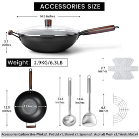 Colourcoco wok handle stays cool during sizzling stir-fries.