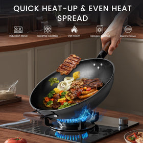 Colourcoco wok patina forms over time for easier cooking.