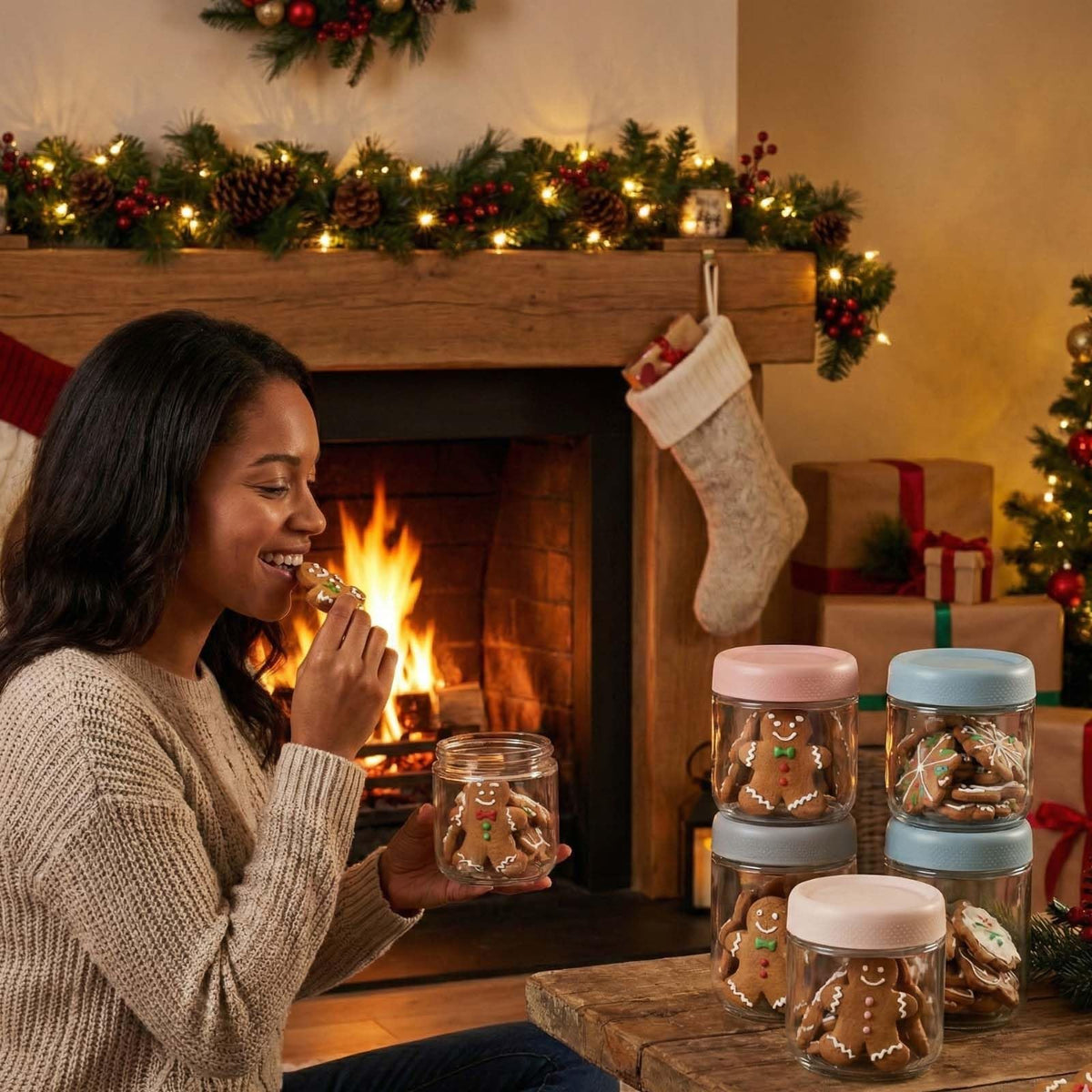 ColoVie jars for snacks, spices, or small pantry items.