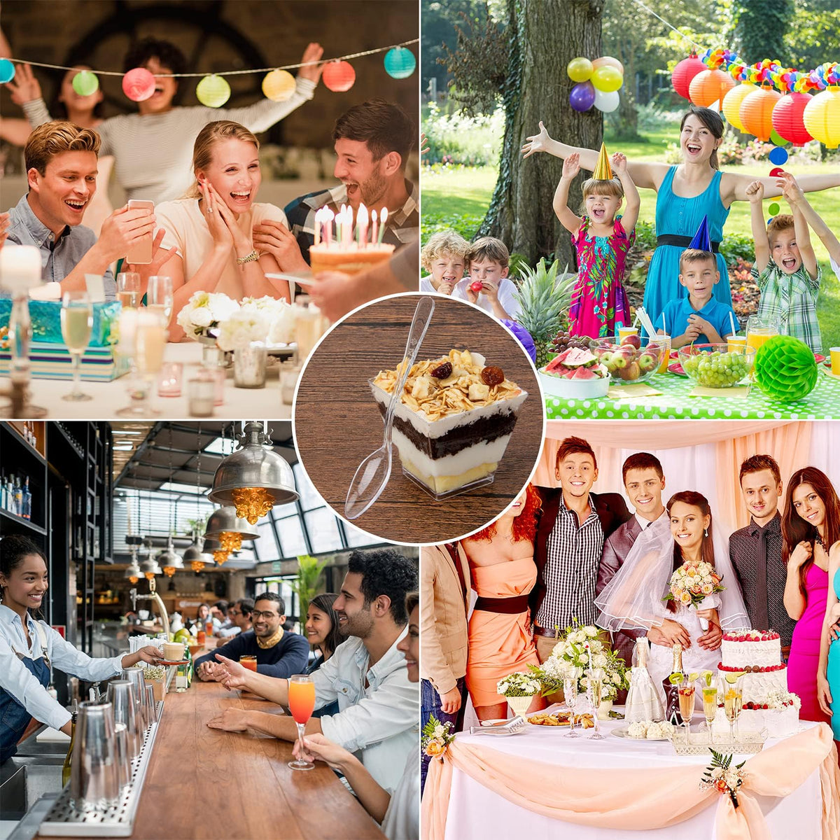 Colovis clear cups stay sturdy during catering and tastings.