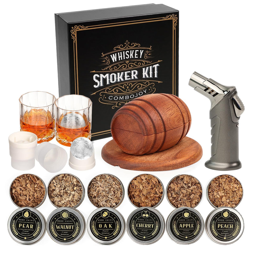 ComboJoy whiskey smoker kit with torch enhances cocktails with smoky aroma