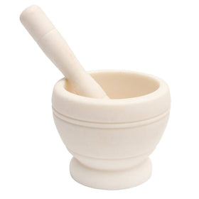 Comebuywide resin pestle and mortar with compact design for small kitchens.