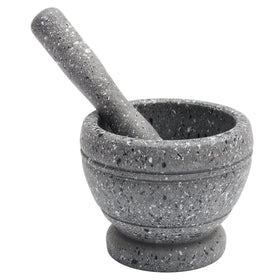 Comebuywide resin pestle and mortar made from durable resin for long-lasting use.