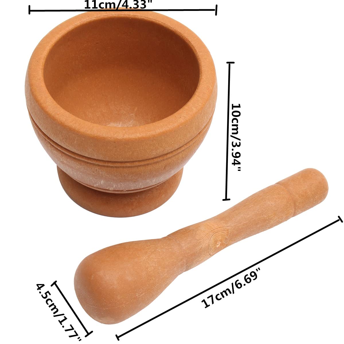 Comebuywide resin pestle and mortar ideal for pastes and marinades.