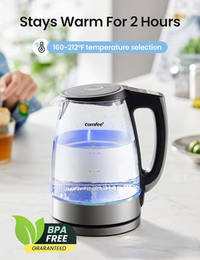 COMFEE' 1.7L temperature control highlights precise presets