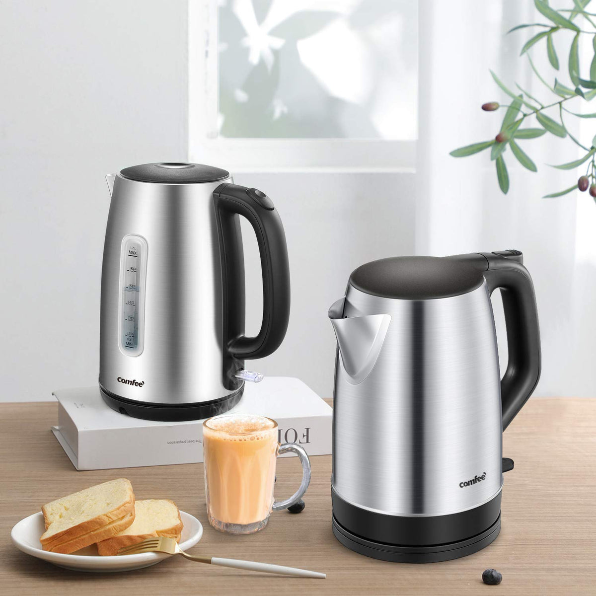COMFEE' boil-dry protection stops heating when water runs dry.