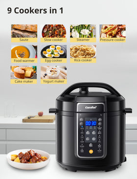 Comfee non-stick inner pot for easy release and cleanup.