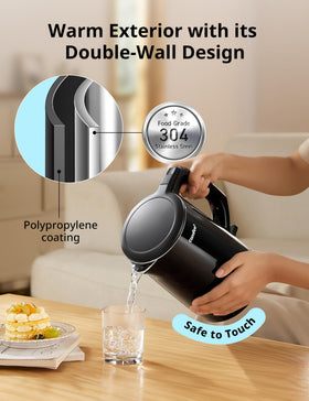 COMFEE' interior 304 stainless steel ensures water-taste purity with no plastic contact