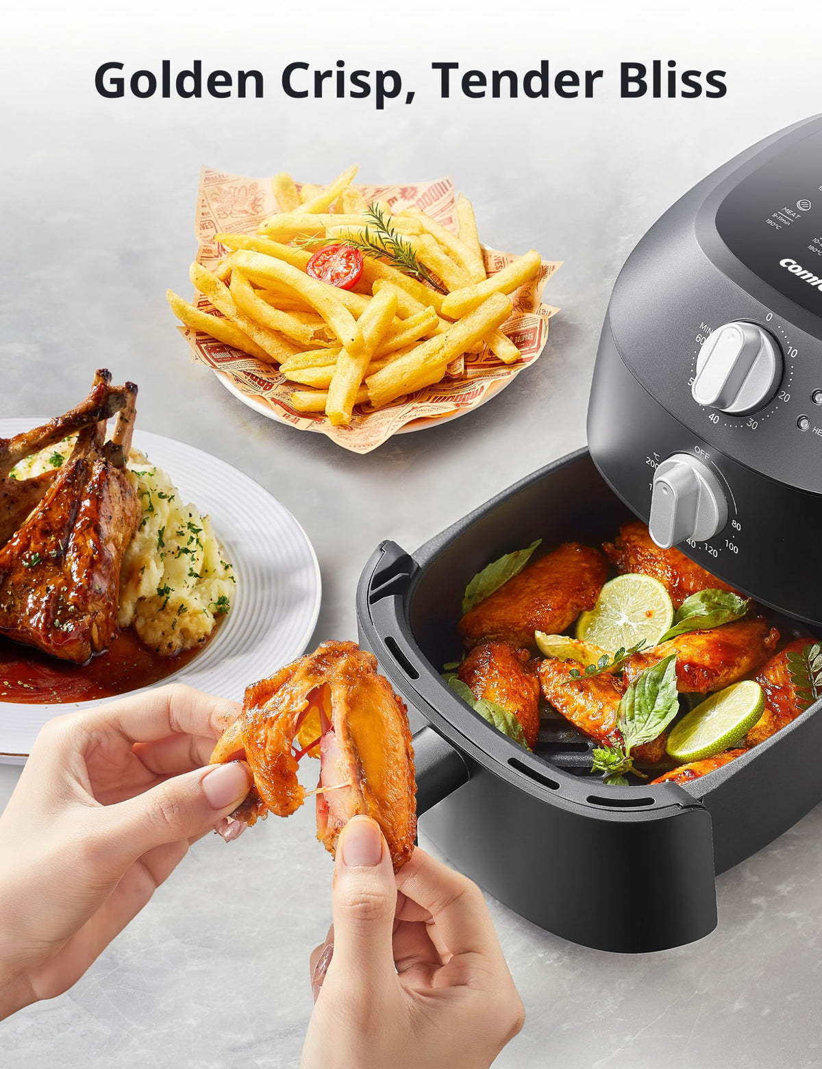 COMFEE' dorm-friendly compact appliance on a small kitchen counter.