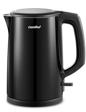 COMFEE' double-wall exterior stays cool to touch for safe handling