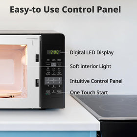 COMFEE' EM720CPL-PMB two-step child lock enhances kitchen safety.