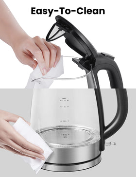 COMFEE' kettle cleaning with vinegar and baking soda for shine