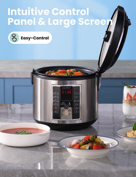 COMFEE' multi-cooker exterior housing with sleek design and easy cleaning