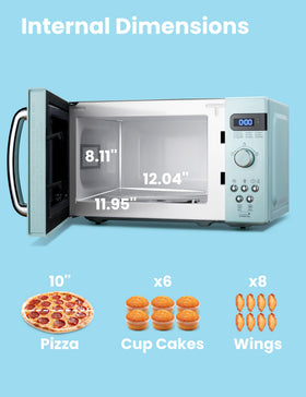 COMFEE' Retro microwave with 9 presets speeds everyday meal prep