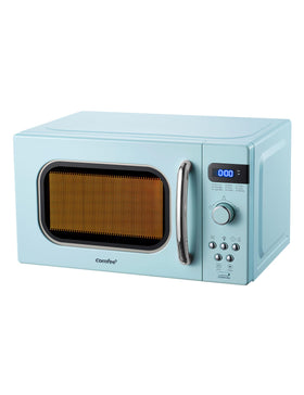 COMFEE' Retro microwave on a kitchen countertop for small spaces