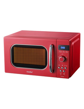 COMFEE' retro small microwave fits on a kitchen counter in small spaces