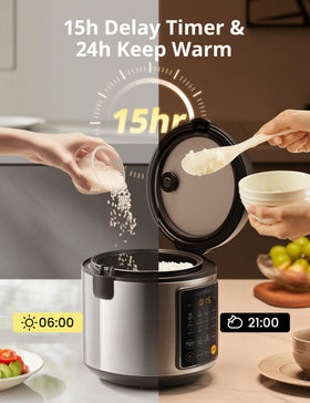 COMFEE' rice cooker compact dimensions fit small kitchens