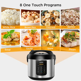 COMFEE' rice cooker digital panel enables easy control with eight one-touch programs.