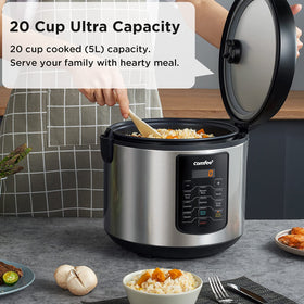 COMFEE' keeps warm feature helps you enjoy meals later in the day.