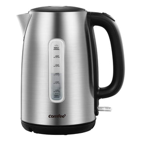 COMFEE' stainless steel cordless kettle body for quick, safe boiling.