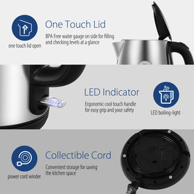 COMFEE' auto shut-off feature for safe operation when boiling completes.