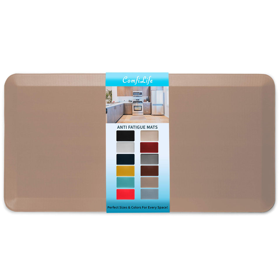 ComfiLife anti-fatigue floor mat in beige 20x39 for kitchen comfort
