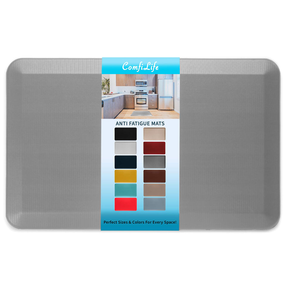 ComfiLife anti-fatigue floor mat with 3/4 inch thickness for kitchen comfort and support.