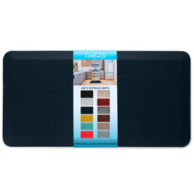ComfiLife anti-fatigue floor mat in navy provides comfortable footing for kitchen and desk use.