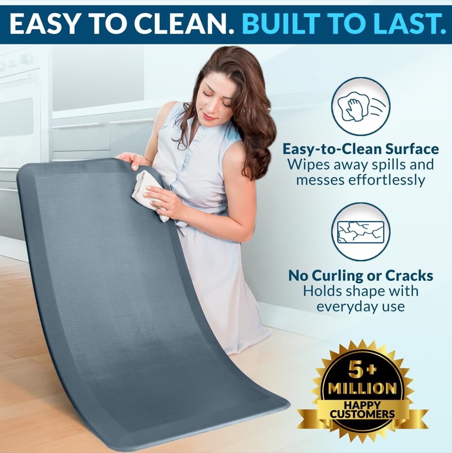 ComfiLife anti fatigue mat with non-slip bottom for safe kitchen use.
