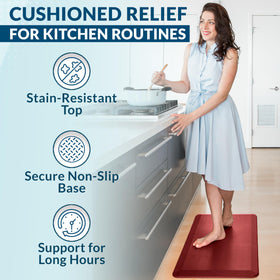 ComfiLife durable foam-core mat offers lasting comfort in busy spaces.