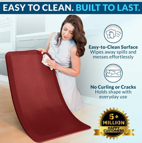 ComfiLife easy-clean standing mat quick maintenance after kitchen tasks.