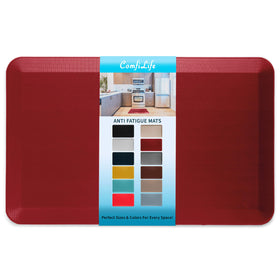 ComfiLife red 20x32 anti-fatigue mat for kitchen comfort during cooking.