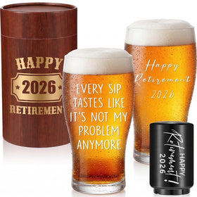 Comfit funny retirement glass 20oz for celebratory toasts.