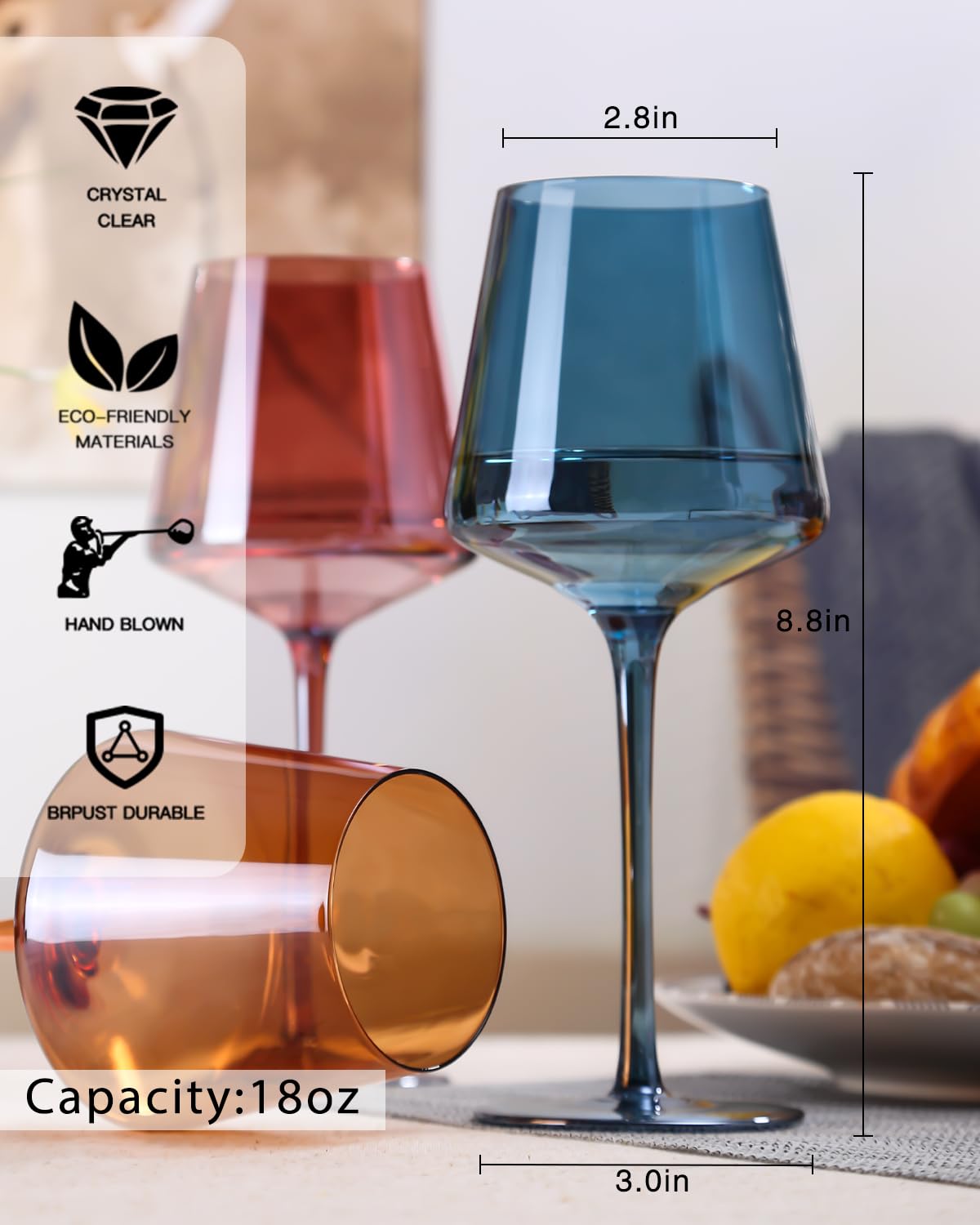 Comfit green colored glass with tall stem suits outdoor gatherings and refined taste