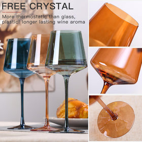 Comfit grey wine glass with square stem enhances aroma and conversation at events
