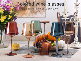 Comfit orange glass with square stem adds vibrant flair and easy glass identification