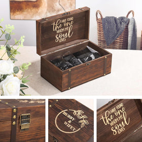 Comfit inside message reveals engraved note for a heartfelt surprise.