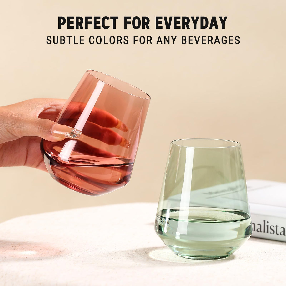 comfit multicolor glassware at a festive gathering