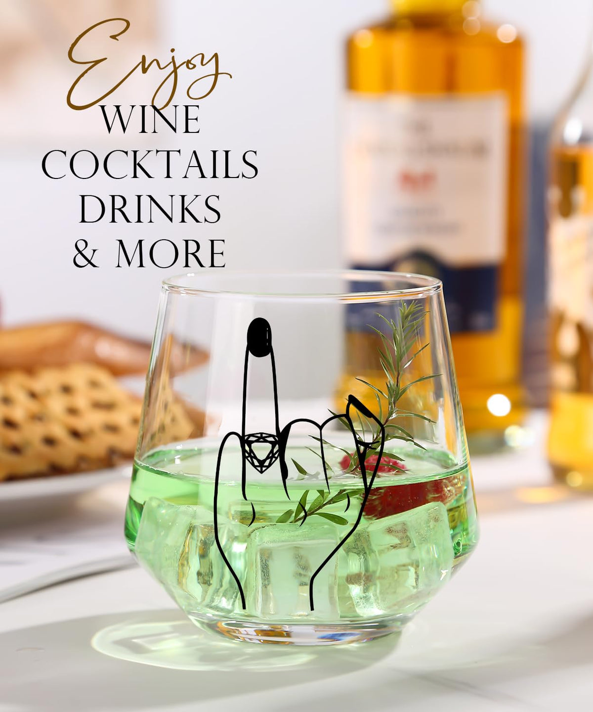 comfit old fashioned whiskey glass, versatile for toasts and daily use